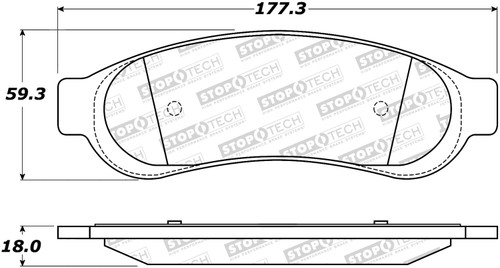 StopTech 305.10670 - Street Select Brake Pads StopTech 305.10670 - Street Select Brake Pads