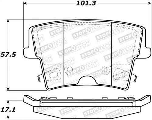 StopTech 305.10570 - Street Select Brake Pads StopTech 305.10570 - Street Select Brake Pads