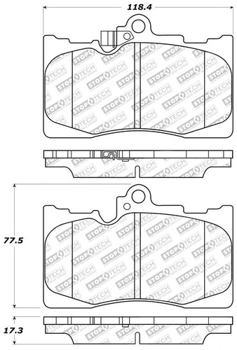StopTech 305.11180 - Street Select Brake Pads with Hardware