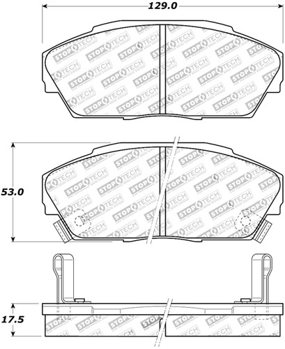 StopTech 308.04090 - Street Brake Pads with Shims and Hardware