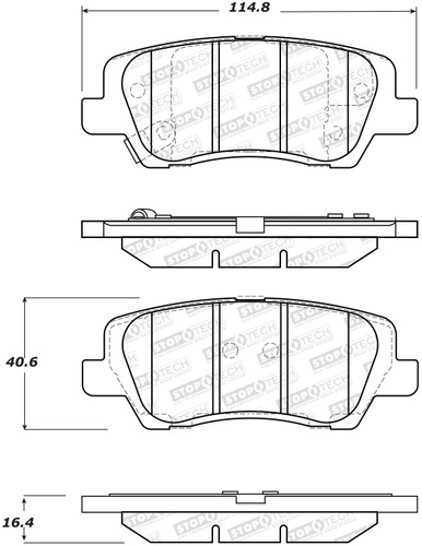 StopTech 308.16590 - Street Brake Pads - Front