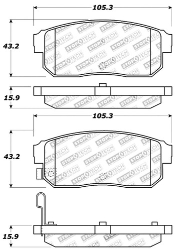 StopTech 309.09000 - Performance 11/00-02 Infiniti G20/10/00-04 I30/I35 Rear Brake Pads