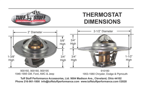 Tuff Stuff Performance Accessories 900195 - High Flow Thermostat