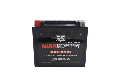 TwinPower 485004 - Twin Power YTX-20H High Performance Battery Replaces H-D 65991-82B Made in USA 310 CCA