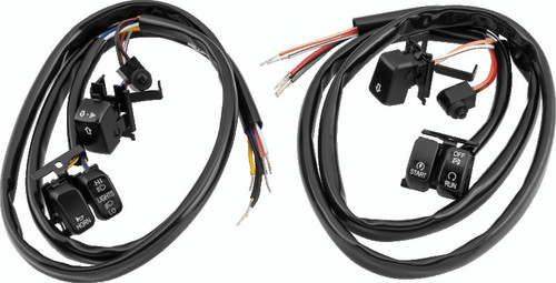 TwinPower 482690 - Twin Power 07-10 Big Twin and XL Black Handlebar Switch Kit Does Not Include Audio or Cruise