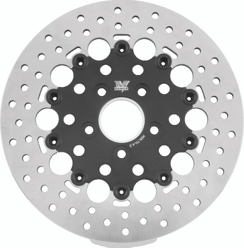 TwinPower 666839 - Twin Power 84-17 Big Twin Exc 08-17 FLH FLT Rear 11.5 Floating Rotor Black Hole