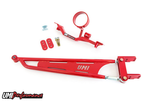 UMI Performance 2203-R - 93-02 GM F-Body Tunnel Mounted Trq. Arm- LT Headers w/ Loop - Red
