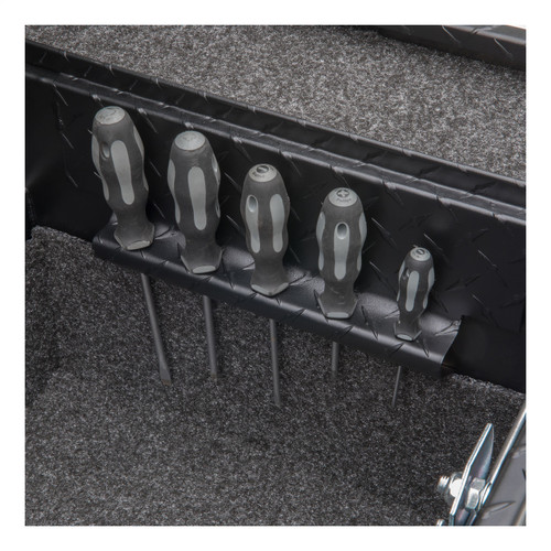 UWS EC11023 - Matte Black 63" Secure Lock Angled Tool Box, Low Profile (Heavy Packaging)