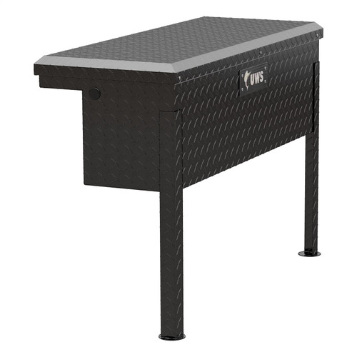 UWS TBSM-36-LP-BLK - Gloss Black Aluminum 36" Truck Side Tool Box, Low Profile (LTL Shipping Only)