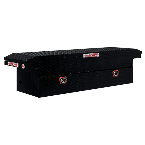 WEATHER GUARD 121-5-04 - Saddle Box; Aluminum; Full Low Profile; Gloss Black; 11 cu ft;