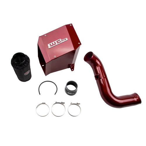 Wehrli WCF100191-RED - 2004.5-2005 LLY Duramax 4in Intake Kit with Air Box - Red