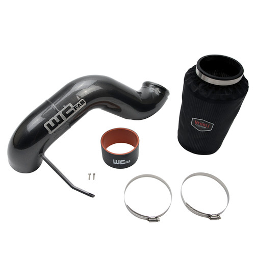 Wehrli WCF100346-GRY - 03-07 Dodge 5.9L Cummins 4in Intake Kit - WCFab Grey