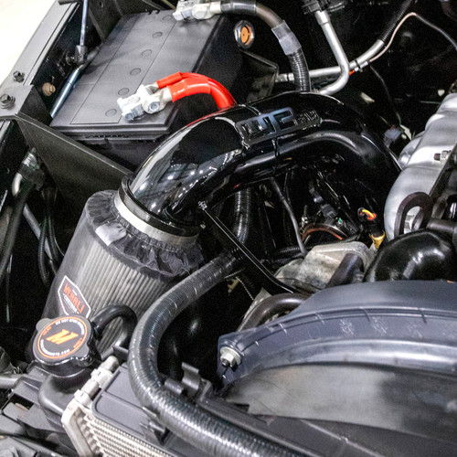 Wehrli WCF100346-GRY - 03-07 Dodge 5.9L Cummins 4in Intake Kit - WCFab Grey