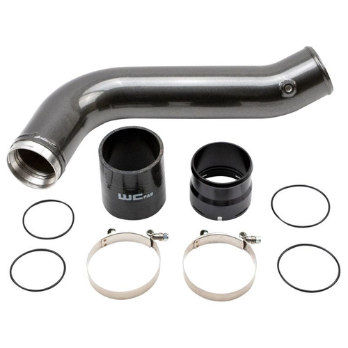 Wehrli WCF100381-GRY - 20-24 Chevrolet 6.6L L5P Duramax Passenger Side 3.5in Intercooler Pipe - WCFab Grey