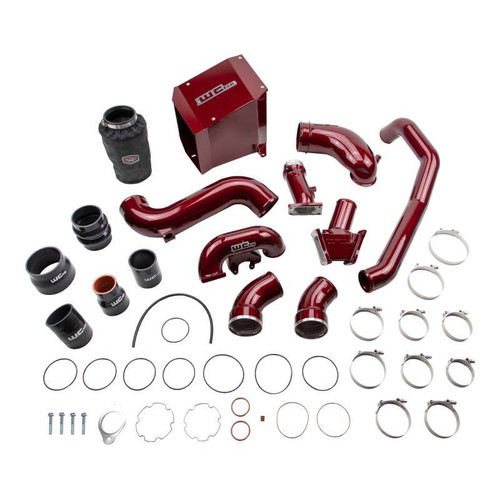 Wehrli WCF100437-RED - 06-07 Chevrolet Duramax 6.6L LBZ Stage 2 High Flow Intake Bundle Kit - WCFab Red