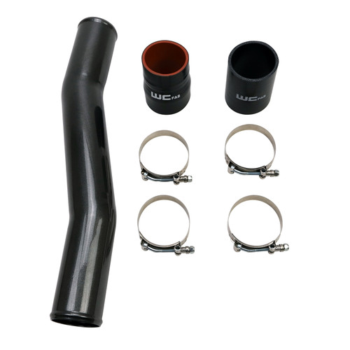 Wehrli WCF100544-GRY - 03-07 Dodge 5.9L Cummins Passenger Side 3in Replacement Intercooler Pipe - WCFab Grey