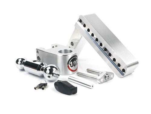 Weigh Safe CTB8-2 - 180 Hitch 8in Drop Hitch & 2in Shank (10K/12.5K GTWR) - Aluminum