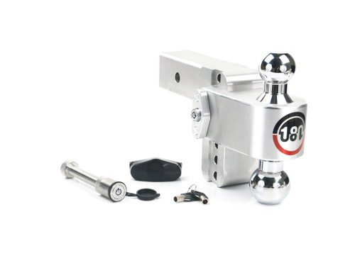 Weigh Safe CTB4-2.5-KA - 180 Hitch 4in Drop Hitch & 2.5in Shank (10K/18.5K GTWR) w/WS05 - Aluminum