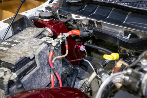 Wehrli WCF100628-BR - 13-18 Dodge 6.7L Cummins OEM Placement Coolant Tank Kit - Bengal Red