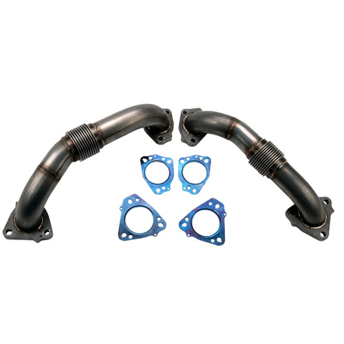 Wehrli WCF100624 - 17-24 Chevrolet 6.6L L5P Duramax 2in Stainless Up Pipe Kit w/Gaskets
