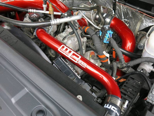 Wehrli WCF100696-OF - 11-16 Chevrolet 6.6L LML Duramax Upper Coolant Pipe - Orange Frost