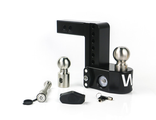 Weigh Safe WS6-2-KA-CER-BLA - 6in Drop Hitch w/Built-in Scale & 2in Shank (8K/12.5K GTWR) w/WS05 - Black Cerakote