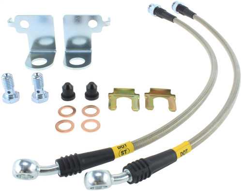 StopTech 950.61023 - Stainless Steel Front Brake Lines 2015 Ford Mustang Base/V6/GT w/ 320mm & 352mm Front Discs StopTech 950.61023 - Stainless Steel Front Brake Lines 2015 Ford Mustang Base/V6/GT w/ 320mm & 352mm Front Discs