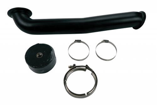 Wehrli WCF100811 - GMC/Chevrolet LLY/LBZ/LMM Duramax 6.6L w S400 Single Turbo 3in Down Pipe - Black