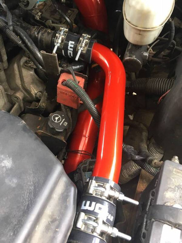 Wehrli WCF100860-CRO - 01-05 Chevrolet 6.6L LB7/LLY Duramax Upper Coolant Pipe - Chevy Orange