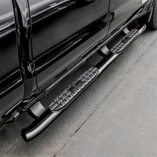 Westin 21-24125 - 19-20 Chevrolet/GMC Silverado/Sierra 1500 Double Cab PRO TRAXX 4 Oval Nerf Step Bars - Black