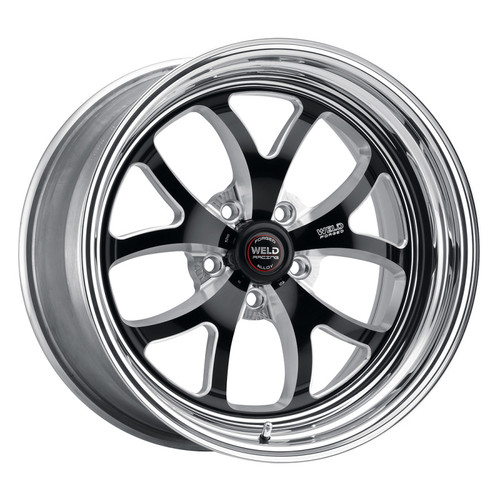 Weld 76HB0175B78A - S76 20x17.5 / 5x4.75 BP / 7.8in. BS Black Wheel (High Pad) - Non-Beadlock