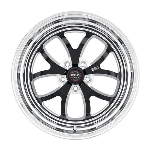 Weld 76MB-504B15A - S76 15x4 / 5x4.75 BP / 1.5in. BS Black Wheel (Medium Pad) - Non-Beadlock