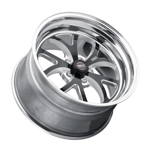 Weld 76MB-505B25A - S76 15x5 / 5x4.75 BP / 2.5in. BS Black Wheel (Medium Pad) - Non-Beadlock