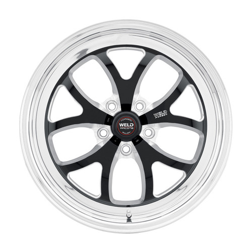 Weld 76LB-511B65A - S76 15x11.33 / 5x4.75 BP / 6.5in. BS Black Wheel (Low Pad) - Non-Beadlock
