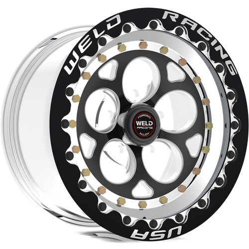 Weld 792B510212F - Magnum III 15x10 / 5x4.5 BP / 6.5in. BS Black Wheel - Black Single Beadlock MT