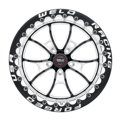 Weld 80HB8050A21A - S80 18x5 / 5x4.5 BP / 2.1in. BS (-23mm Offset) Black Wheel 3.18 ID (High Pad) - non-Beadlock