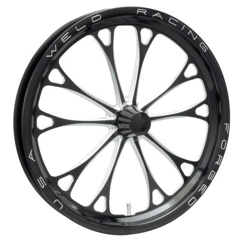 Weld 84B-17000 - V-Series 1-Piece 17x2.25 / Anglia Spindle MT / 1.13in. BS Black Wheel - Non-Beadlock