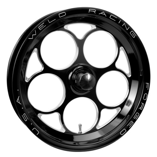 Weld 86B-17000 - Magnum 1-Piece 17x2.25 / Anglia Spindle MT / 1.13in. BS Black Wheel - Non-Beadlock