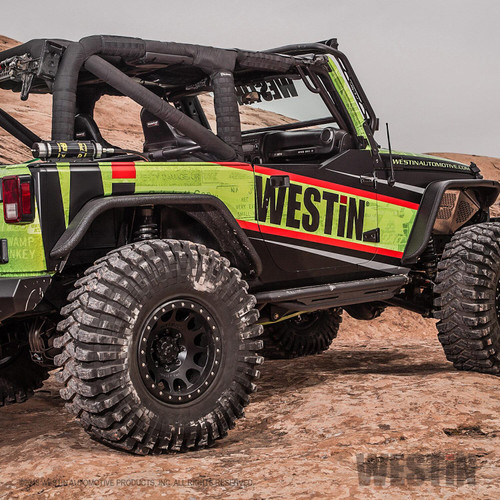 Westin 42-6005 - /Snyper 07-17 Jeep Wrangler Triple Tube Rock Rail Steps - Textured Black
