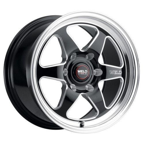 Weld S15607089P13 - S156 20x7 Ventura 6 Drag 6x135 ET13 BS4.50 Gloss BLK MIL DIA 87.1