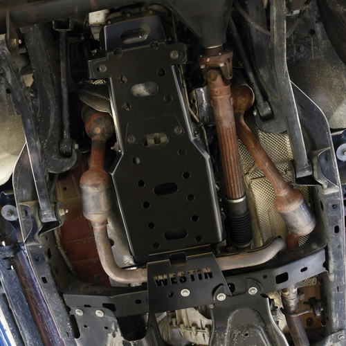 Westin 42-21125 - /Snyper 07-11 Jeep Wrangler Transmission Pan Skid Plate - Textured Black