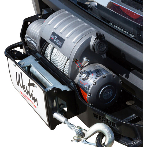 Westin 46-20055 - MAX Winch Tray License Plate Bracket - Black