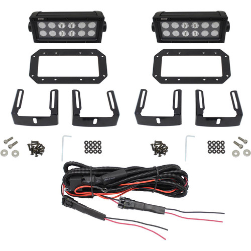 Westin 57-0025 - HDX Flush Mount B-FORCE LED Light Kit (Set of 2) w/wiring harness - Black