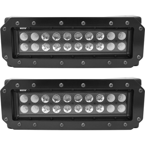 Westin 57-0035 - HDX Flush Mount B-FORCE LED Light Kit (Set of 2) w/wiring harness - Black