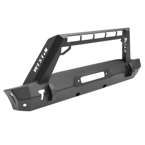 Westin 59-80085 - 18-19 Jeep Wrangler JL Stubby Front Bumper - Textured Black