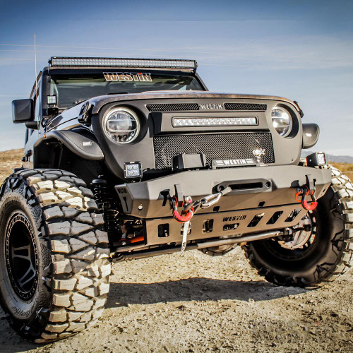 Westin 59-80065 - 18-22 Jeep Wrangler JL / 20-22 Gladiator WJ2 Stubby Front Bumper - Tex. Blk