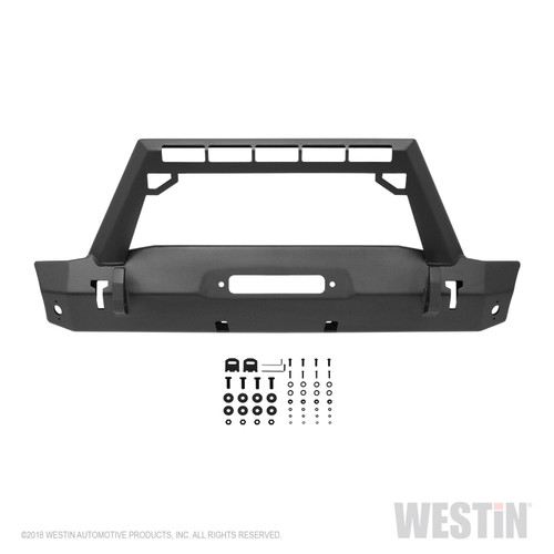 Westin 59-80025 - WJ2 Stubby Front Bumper w/LED Light Bar Mount