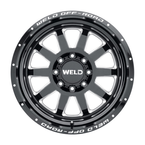Weld W10202082475 - Off-Road W102 20X12 Stealth 8X165.1 ET-44 BS4.75 Gloss Black MIL 125.1