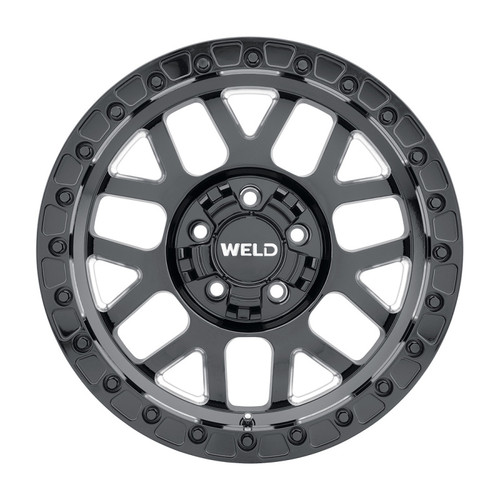 Weld W90279098450 - Off-Road W902 17X9.0 Cinch Beadlock 6X135 6X139.7 ET-12 BS4.50 Gloss Black MIL 106.1