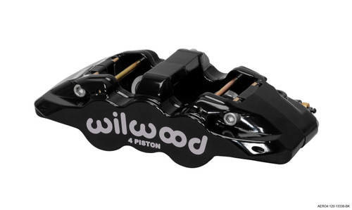 Wilwood 120-13338-BK - Caliper-Aero4 - Black 1.12/1.12in Pistons 1.10in Disc